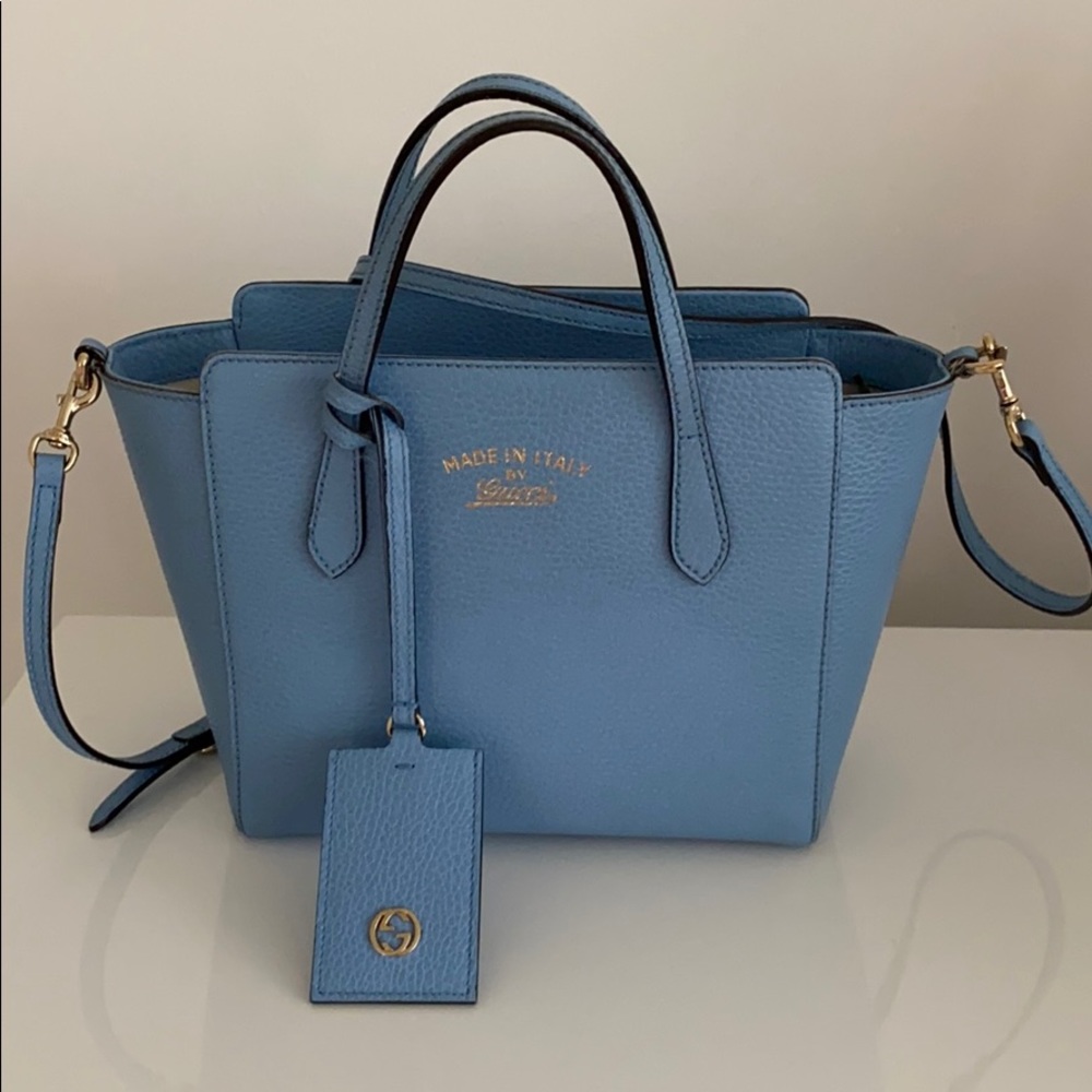 Gucci Baby Blue Tote Bag